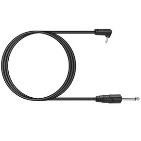 Amumu 90 Degree 1/8'' TS to 1/4'' Audio Cable, Right Angle 3.5mm Mono Male to Straight 6.35 Mono Male Adapter Audio Cable for Guitar, Speaker, Amplifiers -10ft (3M)