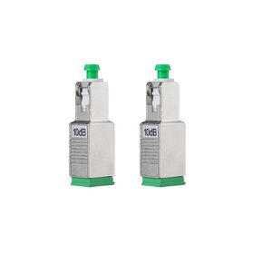 2pcs 10dB SC-APC Fiber Optic Attenuator Fiber Signal Attenuation Converter SC-APC Male to SC-APC Female Inserts Adapters Connector