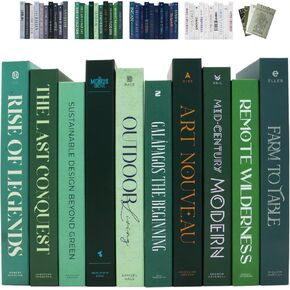 Decorative Books for Home Decor | Modern Minimalist Chic Luxury Aesthetic for your Bookshelf, Desk, Coffee Table, or Bathroom | Preppy Faux Designer Books for Nightstand or Dresser | Preppy Room Decor in Saudi Arabia