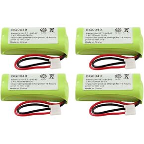 Fenzer 4-Pack Ni-CD Battery 2.4V for AT&T/Lucent BT-6010, BT-8000 (350mAh)