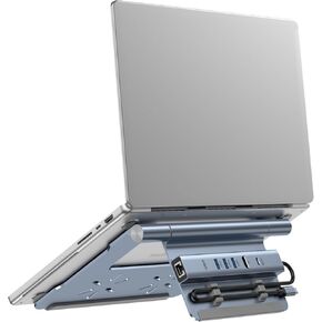 محطة إرساء الكمبيوتر المحمول للمكتب ، 1.5 قدم 6 في 1 USB C Hub ، 4K60Hz HDMI ، PD 100W ، 3 × USB 3.0 HUB ، Gigabit Ethernet ، منصة الإرساء القابلة للتعديل من الألومنيوم للهواء/Pro/Surface/Lenovo ...
