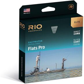 RIO PRODUCTS Elite Flats Pro Saltwater Fly Line, Easy to Cast Flies from Size 2/0 to 8, Low-Stretch & Ultra-Slick Performance, Gray/Light Sand/Kelp, 100ft, WF7F