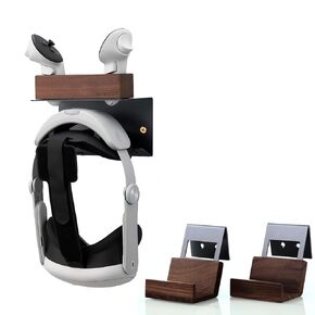 NIRVASH VR Headset Wall Mount Holder Storage Stand Hook for Meta Oculus Quest 3s/3/2 and Game Controller Holder