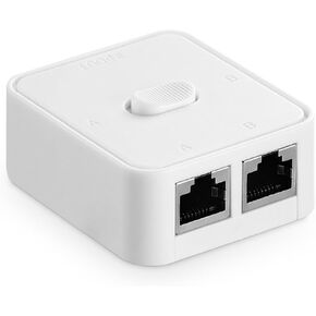 YuLinca Gigabit Network Switcher, 10/100/1000Mbps, 2 in 1 Out 1 in 2 Out Network, Bidirectional Manual switcher for Cat 5, Cat 5e and Cat 6