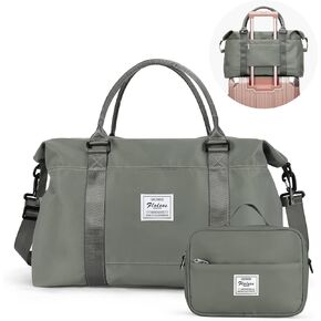 حقائب SYCNB لعطلة نهاية الأسبوع للنساء، حقيبة سفر من القماش الخشن مع حقيبة أدوات الزينة، حقيبة حمل شخصية طوال الليل في عطلة نهاية الأسبوع مع جيب مبلل وأكمام عربة، حقيبة صالة الألعاب الرياضية، أرجواني داكن in Kuwait