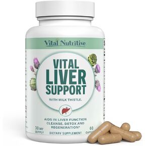 Vital Liver Support - Premium Liver Cleanse Detox & Repair Formula with Milk Thistle Supports Liver Health and Detox Cleanse