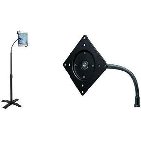 Height-Adjustable Gooseneck Floor Stand with VESA Plate Adaptor