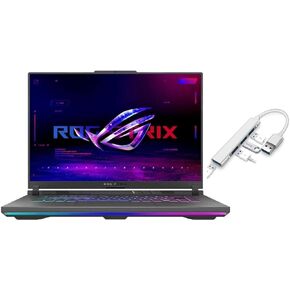 Asus ROG Strix 16" QHD 240Hz Gaming Laptop | Intel Core i9-14900HX | GeForce RTX 4060 | RGB Backlit | Black | 32GB RAM DDR5 | 1024GB SSD | Windows 11 Home | Bundle with USB 3.0 Hub