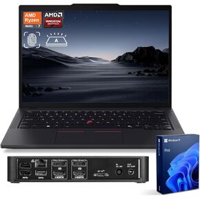 Lenovo ThinkPad T14 Business Laptop, 14" FHD+ Touchscreen, AMD Ryzen 7 8840U, AMD Radeon 780M, 64GB DDR5, 2TB SSD, Backlit KB, Fingerprint, Wi-Fi 6E, Win 11 Pro, Bundle with Targus Docking Station