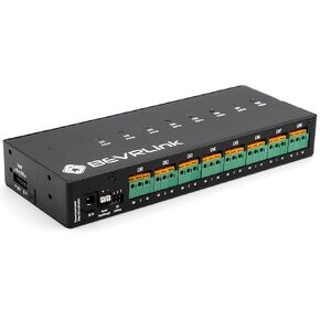 8 Channel Relay Case - Light Pipes Included - Compatible with The BEVRLink 8 Channel Relay - Metal Construction