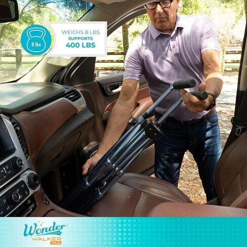 مشاية Stander EZ Fold-N-Go، مشاية خفيفة الوزن قابلة للطي للبالغين وكبار السن وكبار السن، مشاية سفر قابلة للطي مع عجلات، منزلقات تزلج، وحقيبة، مشاية قياسية مدمجة، Regal Rose in Kuwait