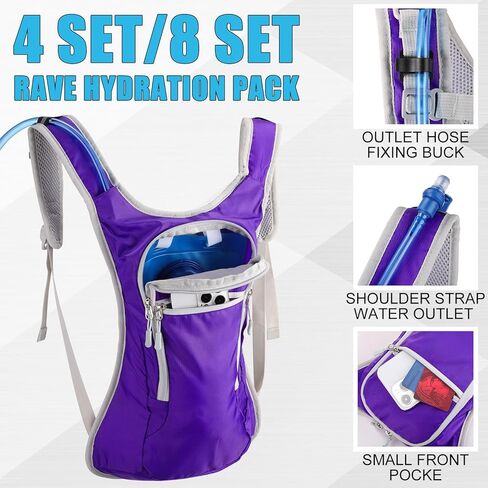 Chunful Hydration Backpack with 2 L Water Bladder Lightweight Hydration Bladder Pack for Women Teenagers Water Backpack Outdoor for Hiking Cycling Camping Music Festival in Kuwait