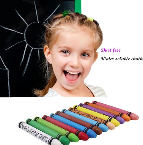 VOVCIG Upgrade Water-soluble Dustless Chalk,Non-toxic Dust-free Chalk,Color Dust-free Chalk That Can Be Cleaned with a Damp Cloth in Saudi Arabia