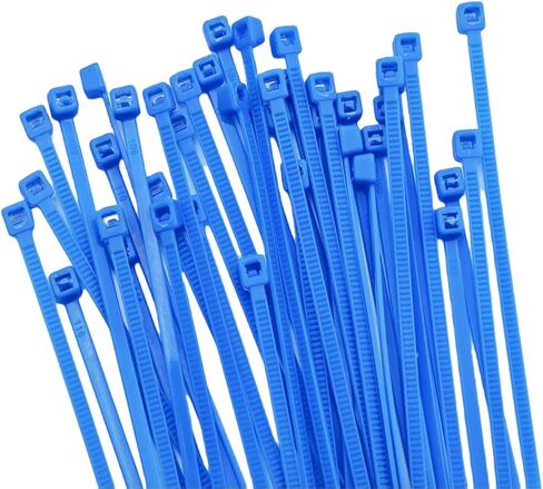 4 inch Small Zip Ties 50 PCS, Premium Plastic Wire Ties with 18lbs Tensile Strength, Self-Locking Cable Ties, UV & Heat Resistant for Indoor and Outdoor Use-Blue in Kuwait