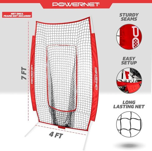 PowerNet Infielder Training Net for Baseball Softball Drills (NET ONLY) Replacement | Heavy Duty Knotless | Durable PU Coated Polyester | Double Stitched Seams for Extra Strength in Saudi Arabia
