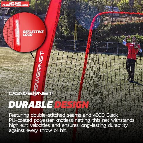 PowerNet Infielder Training Net for Baseball Softball Drills (NET ONLY) Replacement | Heavy Duty Knotless | Durable PU Coated Polyester | Double Stitched Seams for Extra Strength in Saudi Arabia