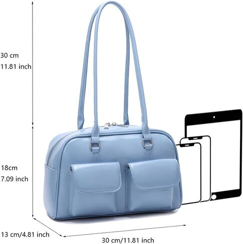 حقيبة كتف VODIU للنساء، حقائب يد جلدية كلاسيكية، حقيبة يد عصرية in Kuwait