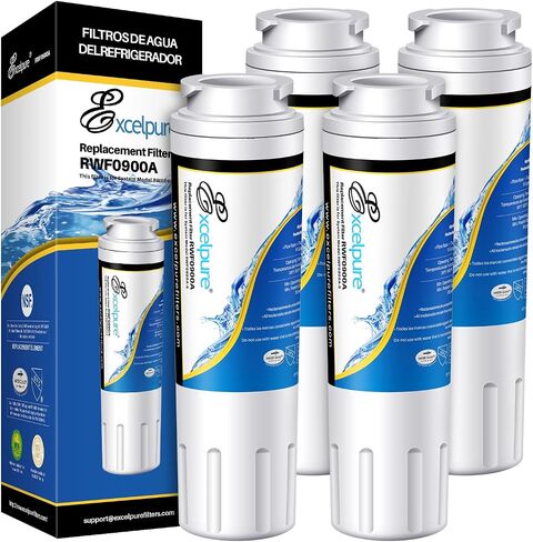 EXCELPURE UKF8001 Replacement for Whirlpool FILTER 4, EDR4RXD1, 4396395, WRX735SDBM00, RWF0900A, EFF-6007A, MFI2568AES, MFI2569VEM, RFC0900A, WF295, PURICLEAN II, Refrigerator Water Filter, 2PACK in Kuwait