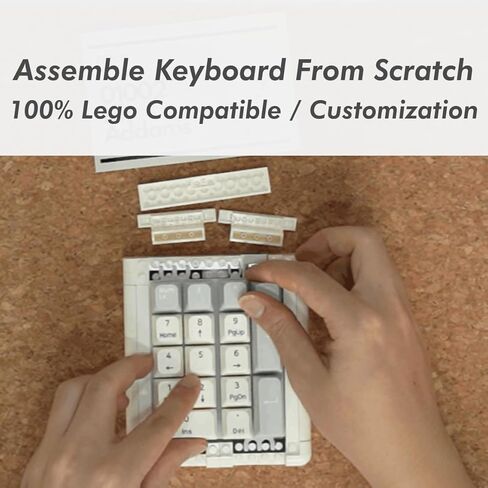 01ADAM 20 ٪ Numpad ، 17 مفتاحًا ، حالة متوافقة مع LEGO ، Keycaps PBT ، MATKET MOUNT ، قابلة للتبديل الساخن ، سلكي ، مفتاح خطي ، RGB ، QMK ، قارورة لـ WIN/MAC ، مجموعة كاملة ، أبيض in Kuwait