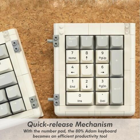 01ADAM 20 ٪ Numpad ، 17 مفتاحًا ، حالة متوافقة مع LEGO ، Keycaps PBT ، MATKET MOUNT ، قابلة للتبديل الساخن ، سلكي ، مفتاح خطي ، RGB ، QMK ، قارورة لـ WIN/MAC ، مجموعة كاملة ، أبيض in Kuwait