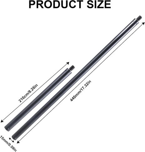 قضيب تمديد الميكروفون من سبيكة الألومنيوم 3/8 "الذكور الإناث SCR Port Extender لأرواح ثلاثية ، وعصي شخصية ، وكاميرات DSLR in Saudi Arabia