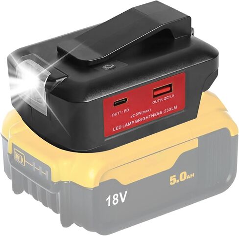 محول بطارية USB ADP05 لبطاريات ماكيتا 18 فولت، مع منافذ USB ونوع C وDC للسترات الساخنة، وشحن سريع وإضاءة LED للاستخدام الخارجي in Saudi Arabia
