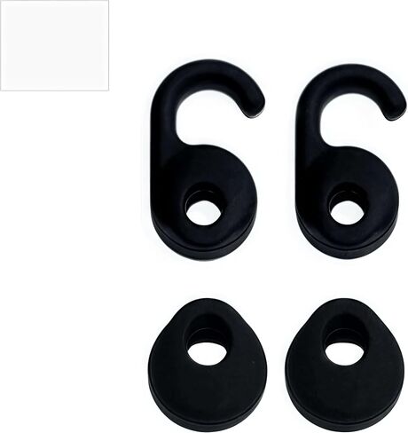 نصائح الأذن Eargels مجموعة لـ Jabra Talk 15 ، EasyCall Easygo Clear Bluetooth سماعات رأس ميكروفون أحادي الأذن ملحقات سيليكون أذن أذن تغطية Earhooks الأسود 6pcs في صندوق (أسود) in Kuwait