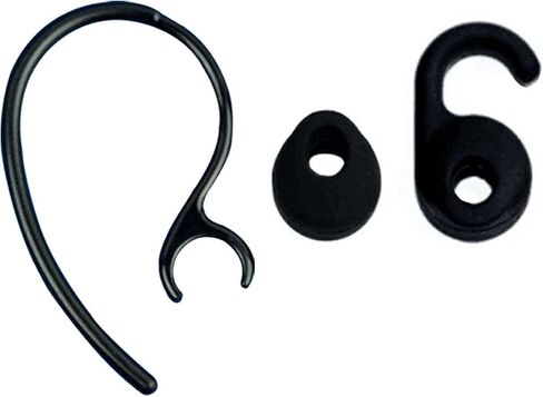 نصائح الأذن Eargels مجموعة لـ Jabra Talk 15 ، EasyCall Easygo Clear Bluetooth سماعات رأس ميكروفون أحادي الأذن ملحقات سيليكون أذن أذن تغطية Earhooks الأسود 6pcs في صندوق (أسود) in Kuwait