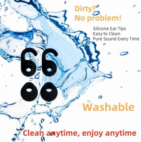 Eargels Ear Tips Set for Jabra Talk 15, EASYCALL EASYGO Clear Bluetooth Headset A Single-Ear Microphone Accessories Silicone Eartips Ear Pads Cover Earhooks Black 6pcs in a Box (Black) in Kuwait