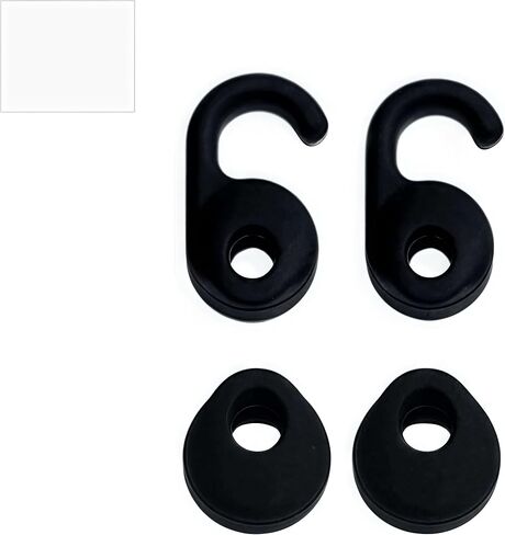 Eargels Ear Tips Set for Jabra Talk 15, EASYCALL EASYGO Clear Bluetooth Headset A Single-Ear Microphone Accessories Silicone Eartips Ear Pads Cover Earhooks Black 6pcs in a Box (Black) in Kuwait