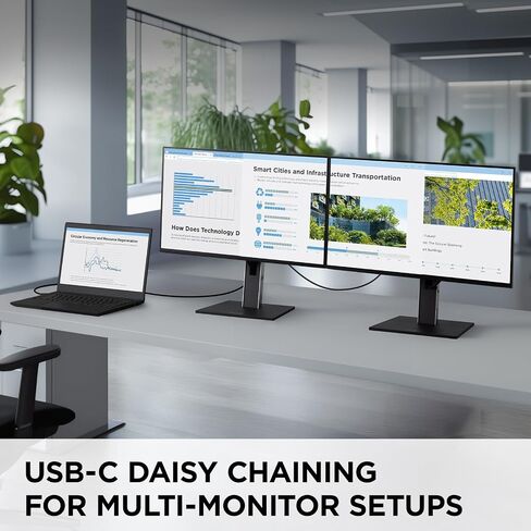 ViewSonic VG2758-2K 27 Inch 1440p Docking Monitor, IPS Display with 100W USB-C for Smooth Home and Office Productivity, Full Ergonomic Adjustability, RJ45, HDMI, 5-Port USB Hub, and DisplayPort Inputs in Saudi Arabia