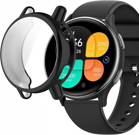 G53 Smart Watch Case, Compatible for RUXINGX G53 Smart Watch Case, Lamshaw TPU Case with Screen Protector Compatible for RUXINGX G53/ HaSaKei G53/ Sanorum G53 (Black+Rose Gold) in Saudi Arabia