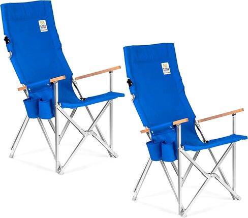 Folding Camping Chair for Outside, High Back Lawn Chairs Black Lightweight Portable Folding Chair with Cup Holder, Pocket for Patio, Sport, Outdoor in Saudi Arabia