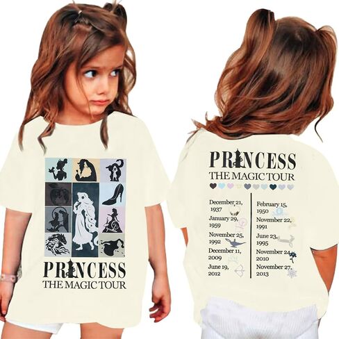 Princess Shirts Toddler Girl Magic Kingdom Kid Shirt Girls Trip Tee Holiday Magical Castle Vacation Short Sleeve Tops in Kuwait