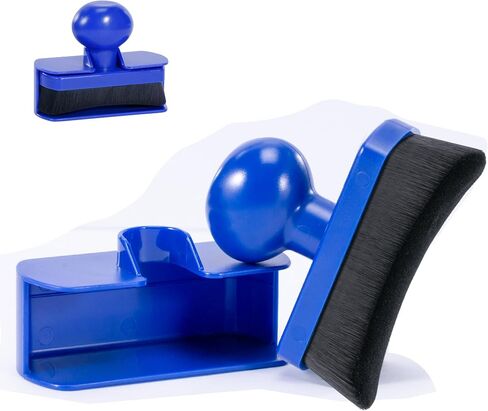 Car Tire Shine Applicator,Vegan Tire Shine Applicator with Curved Brush Head - Large Automotive Tire Dressing Applicator Brush with Storage Stand for Tire Detailing, 3.6 Inch Length (Black) in Kuwait