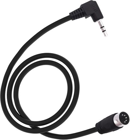 3.5mm to MIDI Din 5Pin Male Cable 90 Degree Right Angle 1/8 inch Jack Plug TRS Stereo Audio Adapter Cable for Speaker Amplifier HI-FI soundsystems-1.5M/4.9FT (Male) in Kuwait
