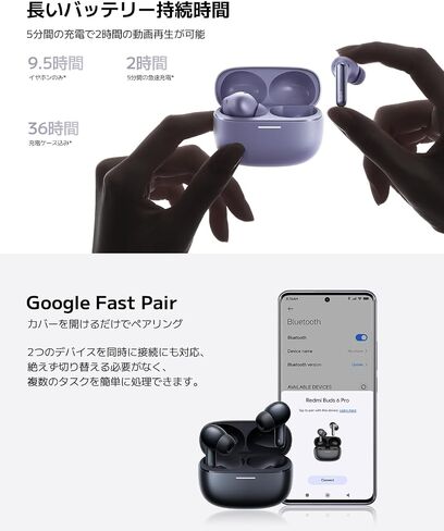 Xiaomi Redmi Buds 6 Pro, True-to-Life Audio, Hi-Res Audio with coaxial Dual Drivers, LDAC, Up to 55dB Active Noise Cancellation, Compatible with Android iPhone and Bluetooth Device (Space Black) in Saudi Arabia