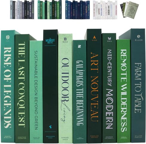 Decorative Books for Home Decor | Modern Minimalist Chic Luxury Aesthetic for your Bookshelf, Desk, Coffee Table, or Bathroom | Preppy Faux Designer Books for Nightstand or Dresser | Preppy Room Decor in Saudi Arabia