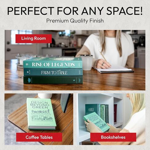 Decorative Books for Home Decor | Modern Minimalist Chic Luxury Aesthetic for your Bookshelf, Desk, Coffee Table, or Bathroom | Preppy Faux Designer Books for Nightstand or Dresser | Preppy Room Decor in Saudi Arabia