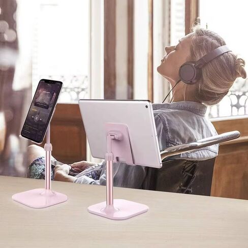 حامل حامل الهاتف الخليوي لجميع الهواتف الذكية و iPhone 16Pro Max Androids tablet قابلة للتعديل مثالية للمراهقين للأطفال البالغين المراهقين Flexi Alegant Phone Stand Phow Hight Pink in Kuwait