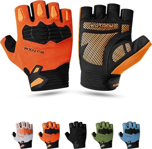 KUTOOK Cycling Gloves for Men Women Half Finger Mountain Road Breathable Bike Gloves with Wrist Guard Anti-Slip Bike Gloves for Fitness Training Outdoor Sports in Kuwait