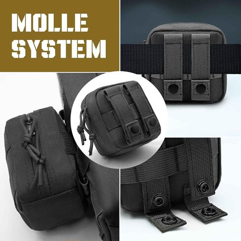 2 حزمة حقيبة أساء صغيرة ، 1000D Tactical Molle Mini Tool EDC Belt Belt Bages for backpack backpack in Kuwait