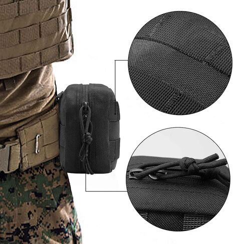 2 حزمة حقيبة أساء صغيرة ، 1000D Tactical Molle Mini Tool EDC Belt Belt Bages for backpack backpack in Kuwait