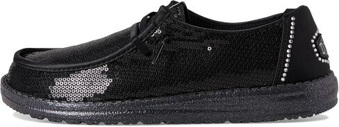 Hey Dude Wendy Disco Sequin - Loafers for Women - Canvas Upper - Cotton Lining - EVA Insole - Rubber Outsole Blush 11 M in Saudi Arabia