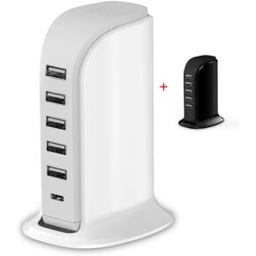 Charging Station for Multiple Devices Upoy White+Black