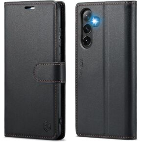for Samsung Galaxy A26 5G Wallet Case with RFID Blocking Credit Card Holder, PU Leather Folio Flip Kickstand Protective Shockproof Cover Women Men for Samsung A26 Phone case (Purple)