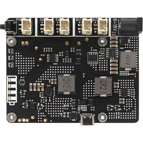 Geekworm X1203 5V UPS Shield for Raspberry Pi 5| Max 5.1V 5A Output|Wide 6-18V Input|Auto Power On|Safe Shutdown|Power Loss Detection