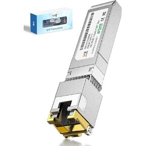 1.25/2.5/5/10G-T SFP+ to RJ-45 Transceiver, 10G Copper SFP+ CAT6a Module, Auto-Negotiation, Up to 30m, for Cisco SFP-10G-T-S, Ubiquiti UniFi UF-RJ45-10G, Meraki, TP-Link, Mikrotik, Netgear and More
