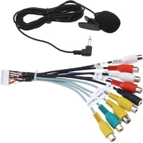 RCA Wiring Harness 20 Pin RCA Adapter Cable Car Stereo RCA Output Input Cable Extension Cable Car Accessories 18.5cm/7.28inch PVC