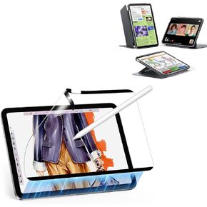 ESR Paper-Feel Magnetic Screen Protector for iPad A16/10th Generation Case, Ultra-Stable Cover, Vertical Stand Cover, Flip Series, Black